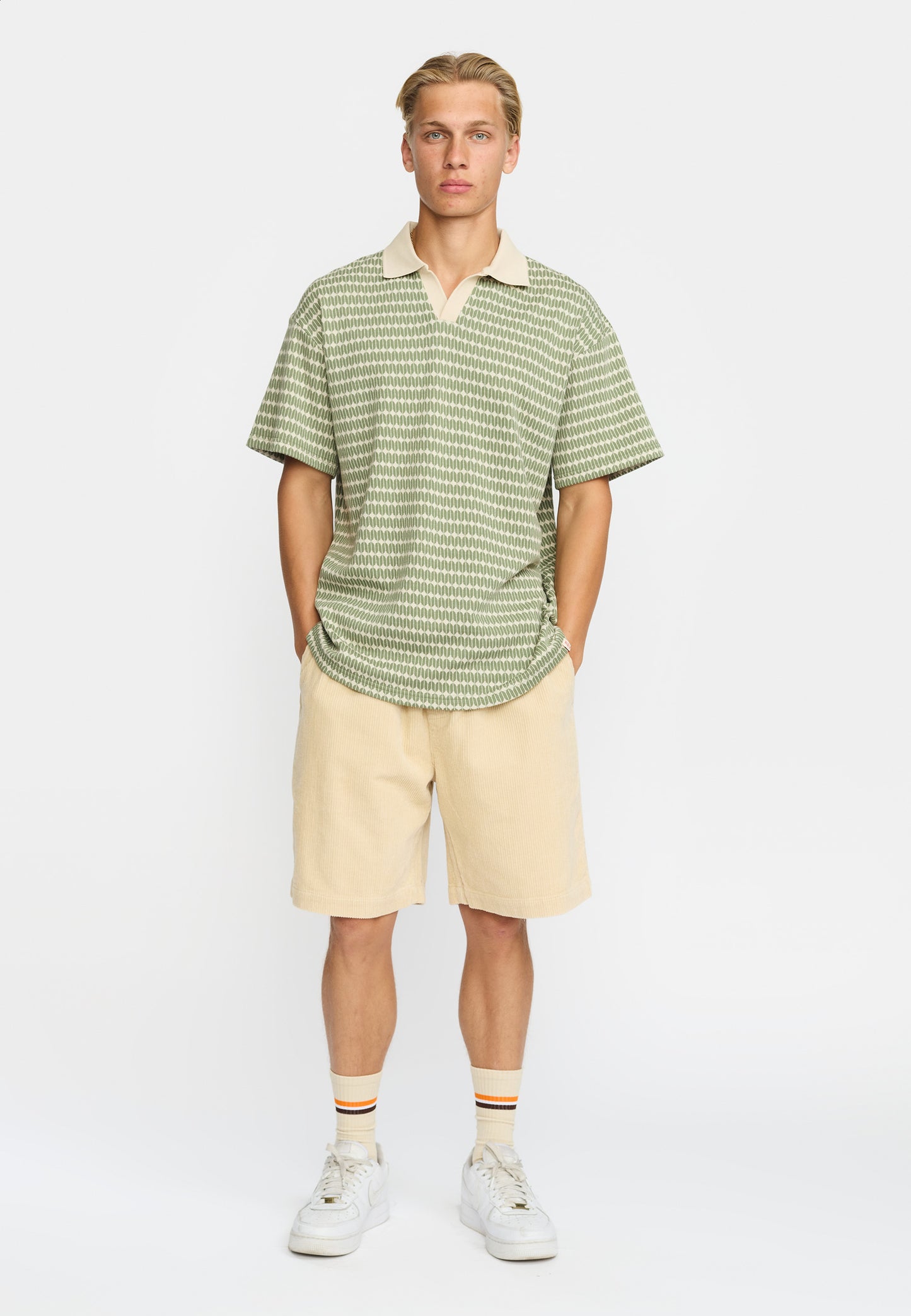 Revolution Jacquard Poloshirt Hellgrün