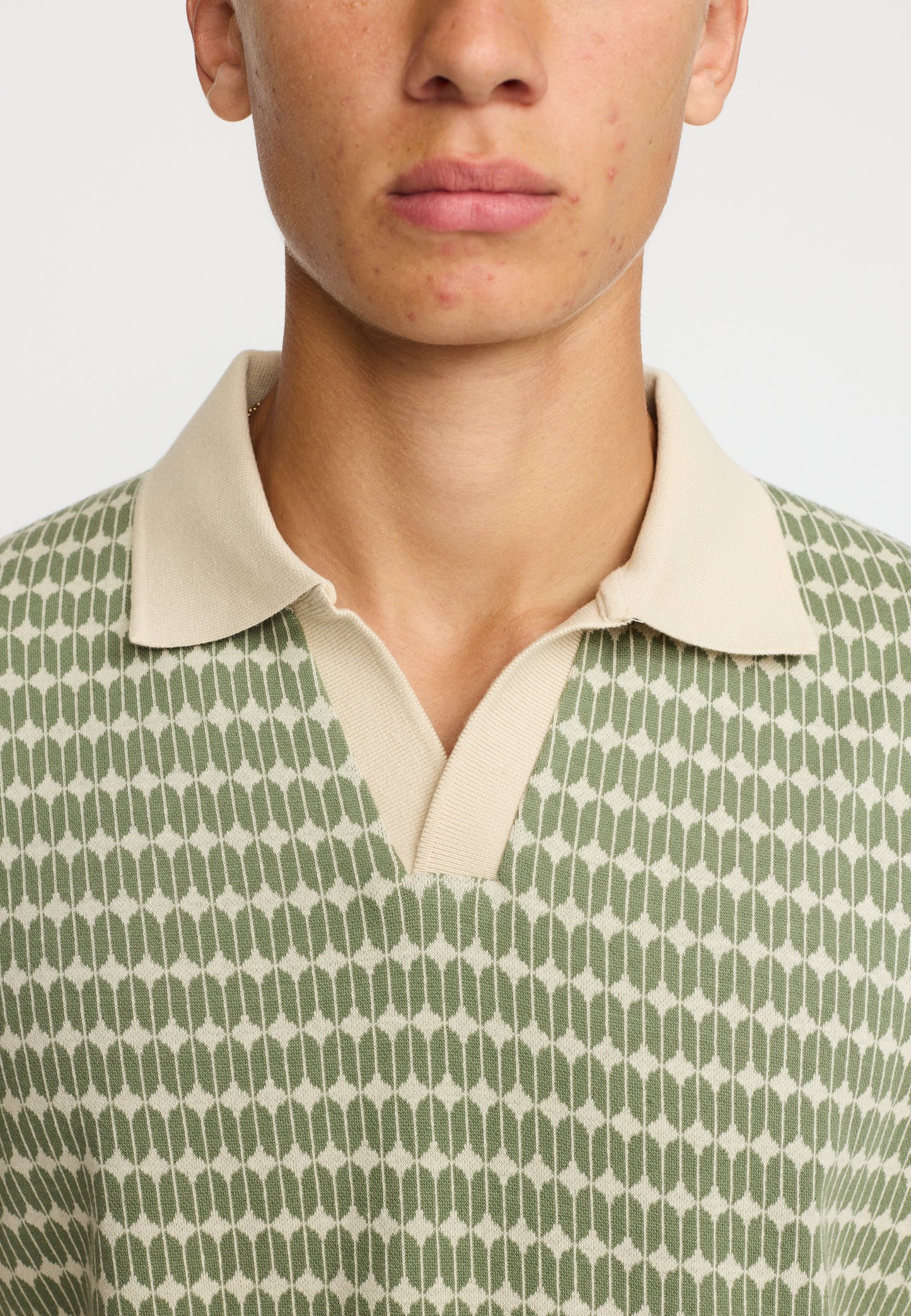 Revolution Jacquard Poloshirt Hellgrün
