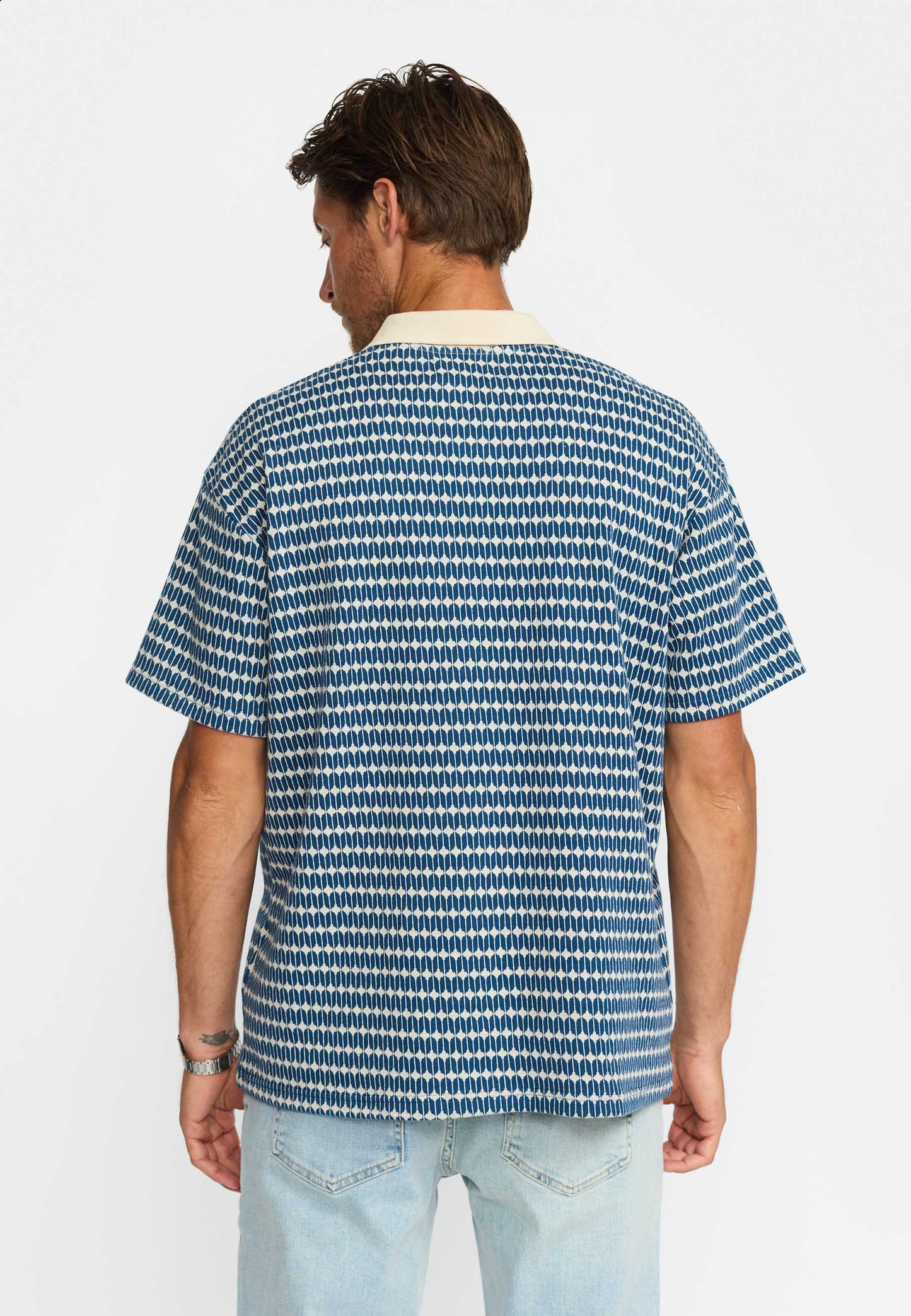Revolution Jacquard Poloshirt Marineblau