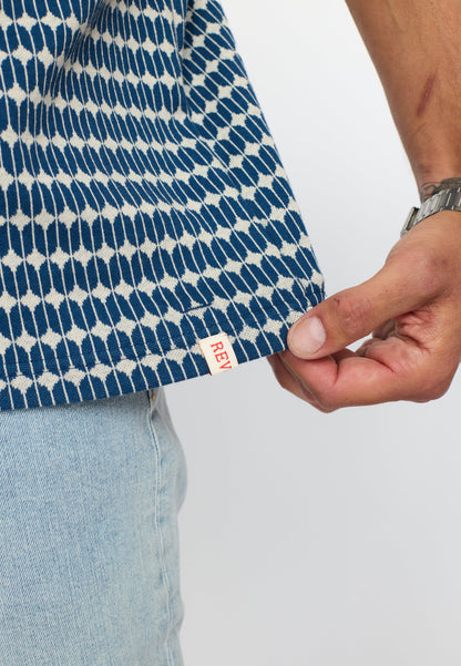 Revolution Jacquard Poloshirt Marineblau