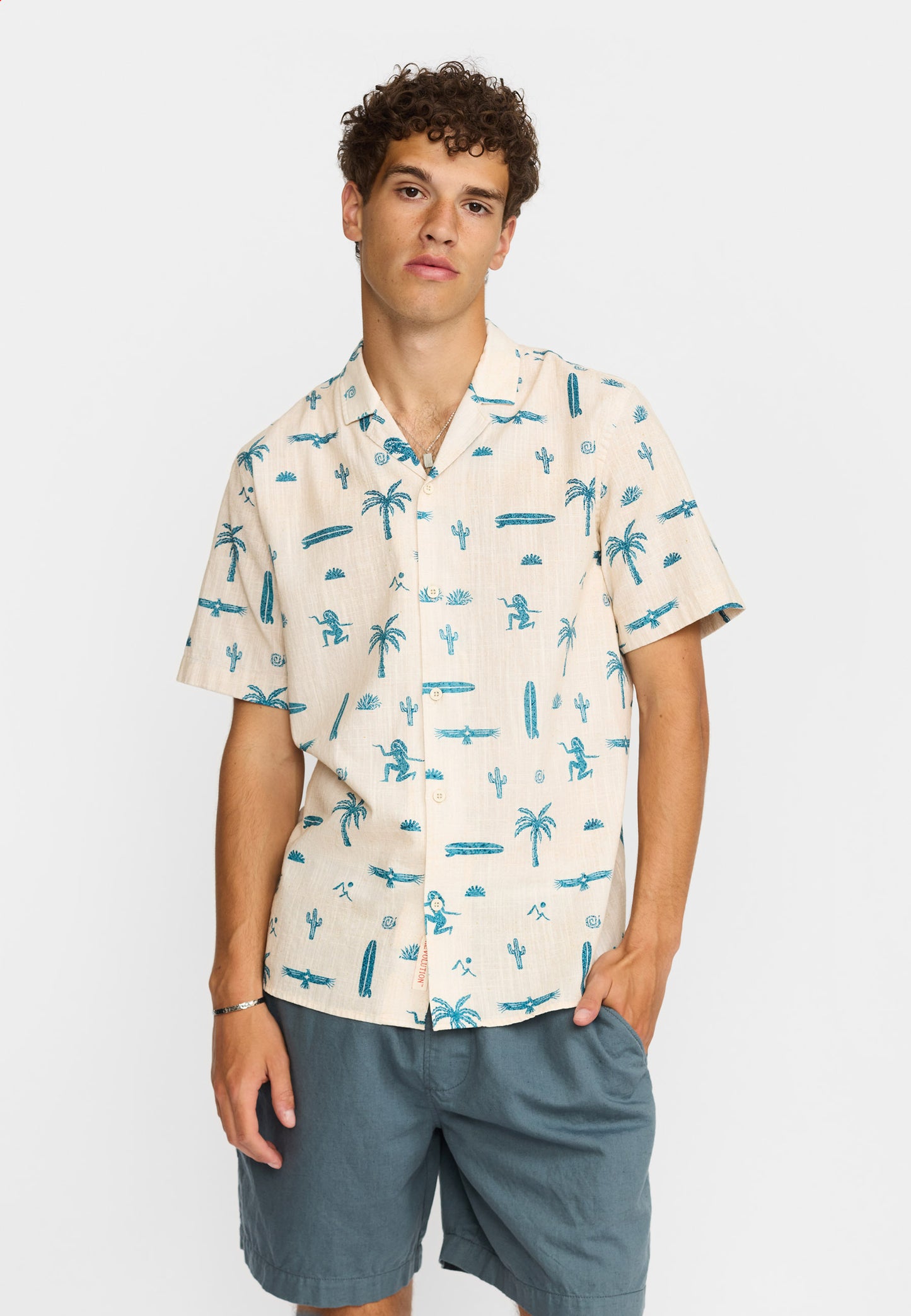 Kubanisches Hemd Revolution SS Offwhite