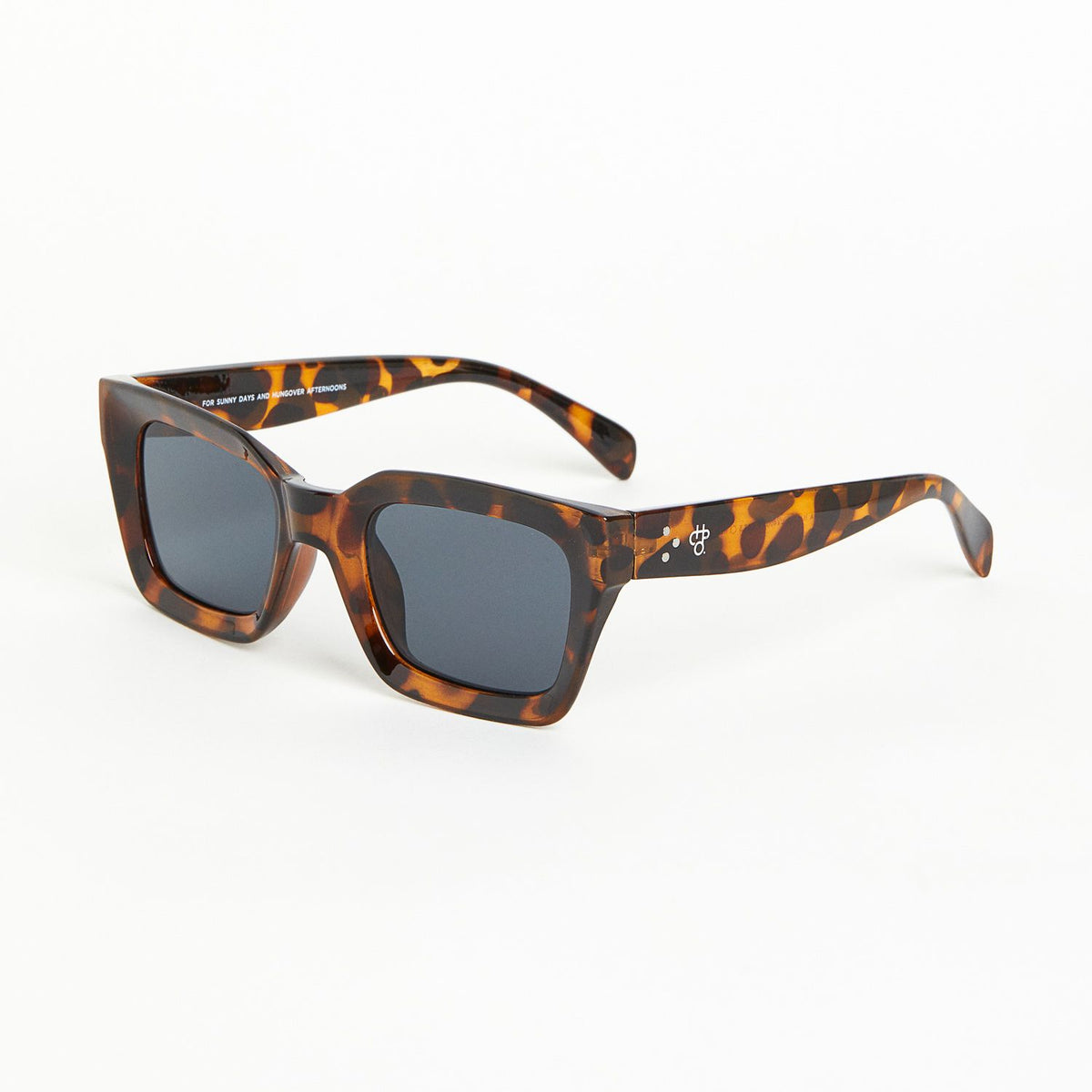 CHPO Anna Sunglasses Black / Leopard Brown / Burgundy