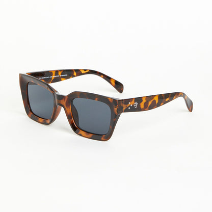 CHPO Anna Sunglasses Black / Leopard Brown / Burgundy