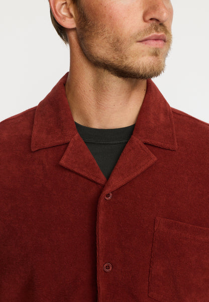 Revolution Terry SS Cuban Shirt Darkorange