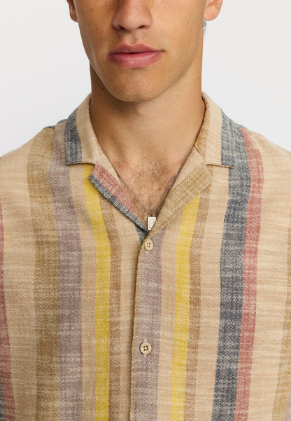 Revolution SS Cuban Shirt Brown