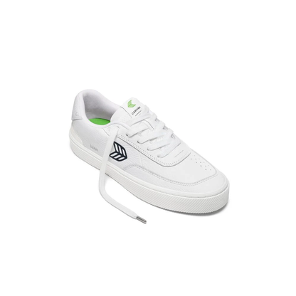 Cariuma Luan Pro White Premium Leather Black Logo Schuhe