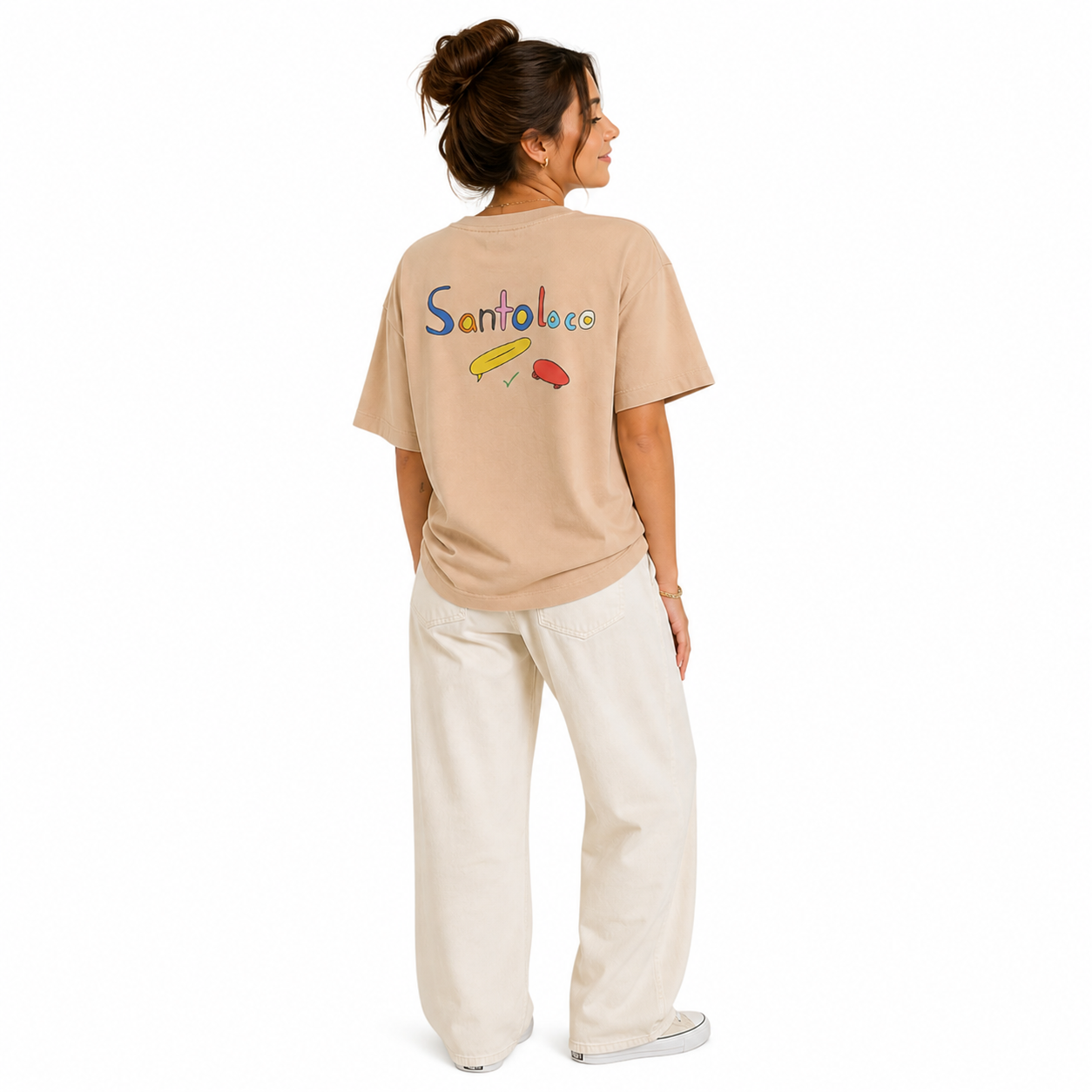 T-Shirt SantoLoco Little Artists "Olivia" Bege