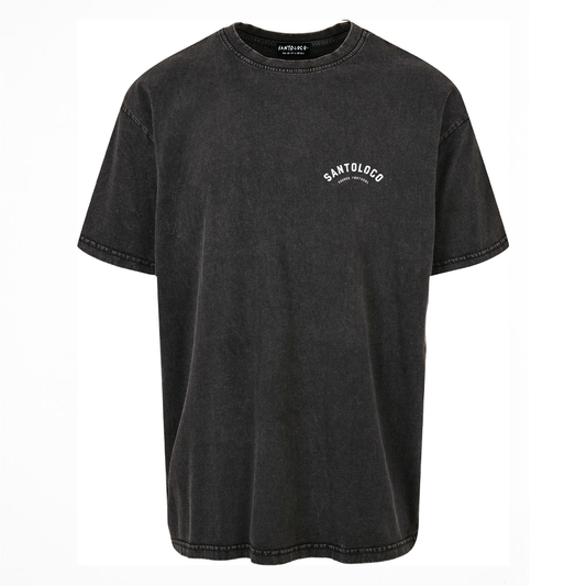 SantoLoco Sagres Surfing ist ein Motorsport Black Washed T-Shirt