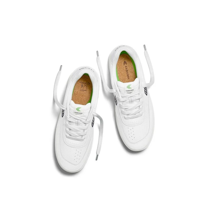 Cariuma Luan Pro White Premium Leather Black Logo Schuhe