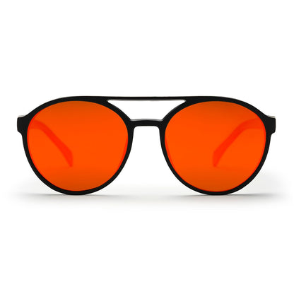 CHPO Rickard Sunglasses Matte Black / Red Mirror