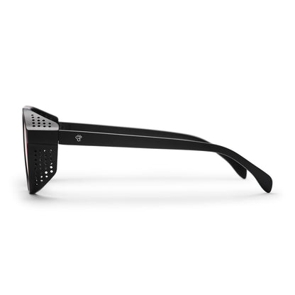 CHPO Rickard Sunglasses Matte Black / Red Mirror