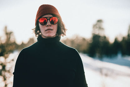 CHPO Rickard Sunglasses Matte Black / Red Mirror