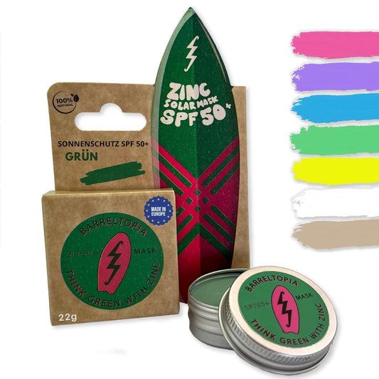 Barreltopia Zinc Solar Mask SPF 50+ Green