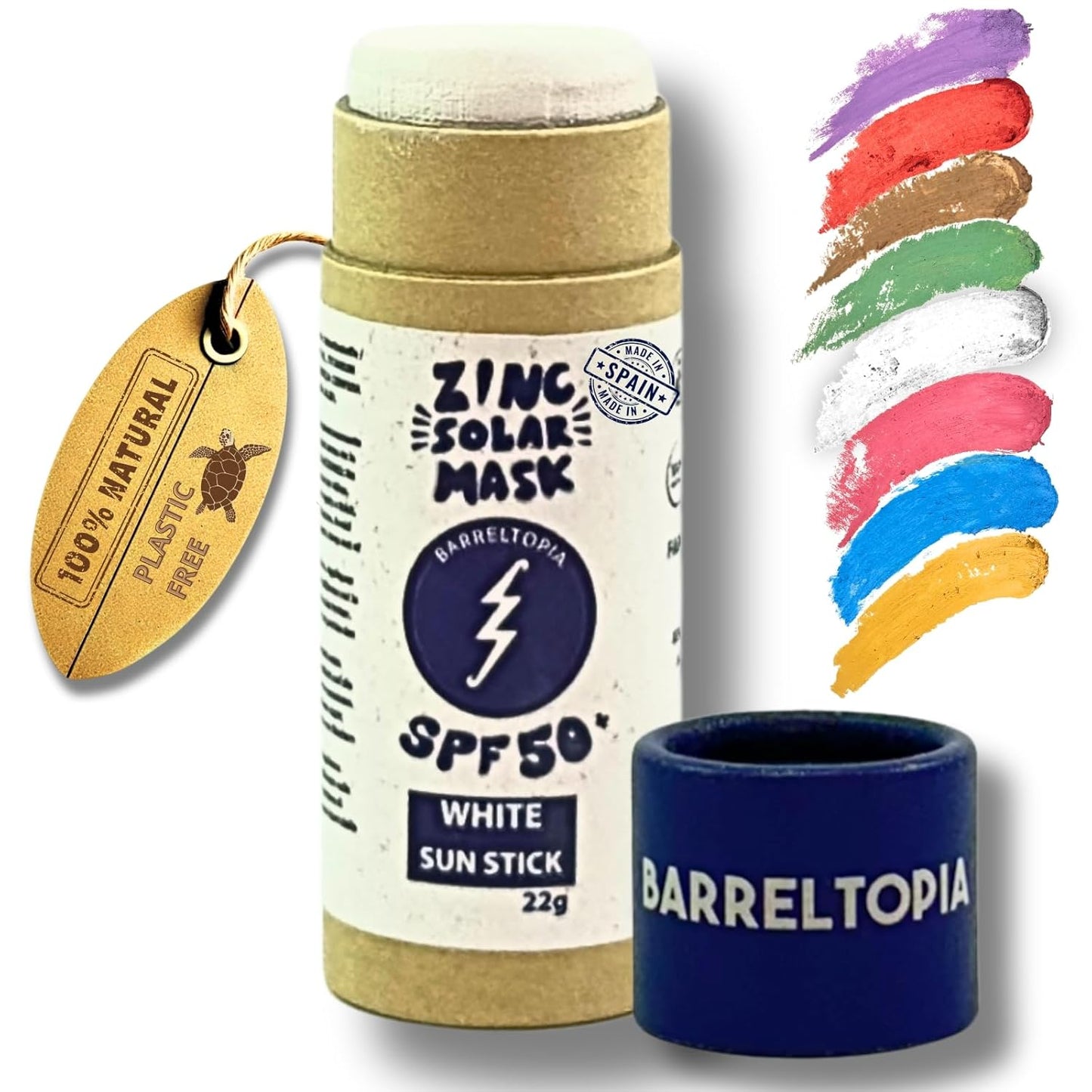 Barreltopia Zinc SPF 50+ Sun Stick Weiss