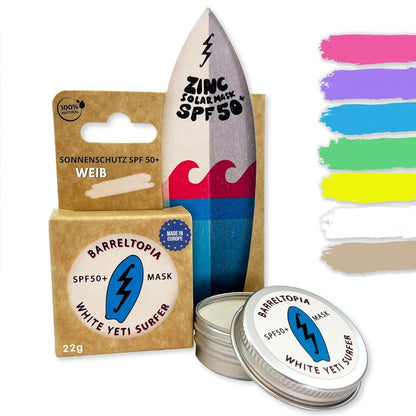 Barreltopia Zinc Solar Mask SPF 50+ White