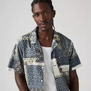 Levis Sunset Camp Hemd Patchwork Dress Blues0