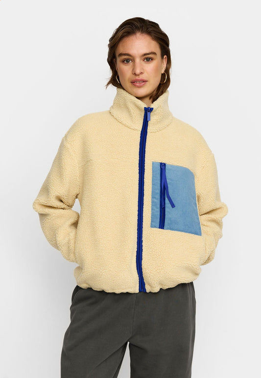 Selfhood Pocket Teddy Jacket Beige