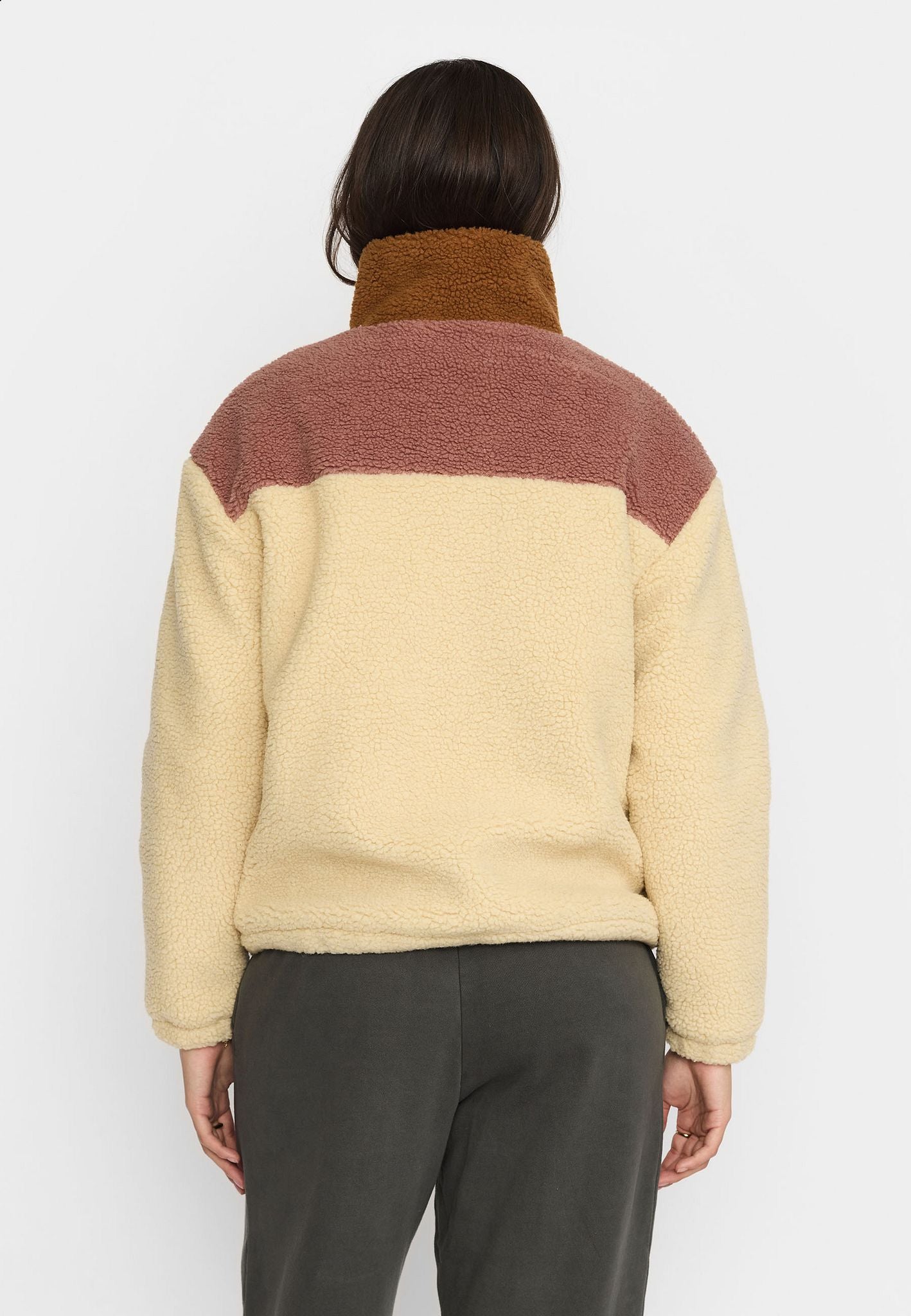 Selfhood Block Teddy Jacket Lightbrown