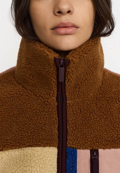 Selfhood Block Teddy Jacket Lightbrown