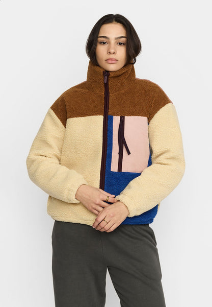 Selfhood Block Teddy Jacket Lightbrown