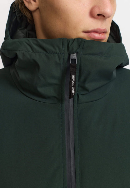 Revolution Wattierte Cityjacke Dunkelgrün 
