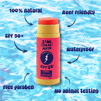Barreltopia Zinc SPF 50+ Sun Stick Coral