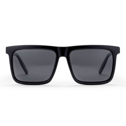 CHPO Bruce Sunglasses Shiny Black Black / Moss green Black / Shiny Black