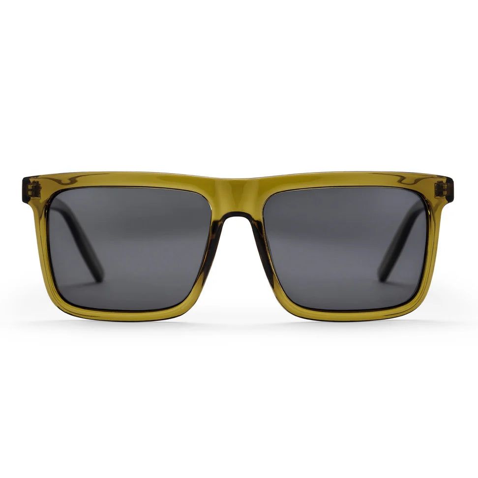 CHPO Bruce Sunglasses Shiny Black Black / Moss green