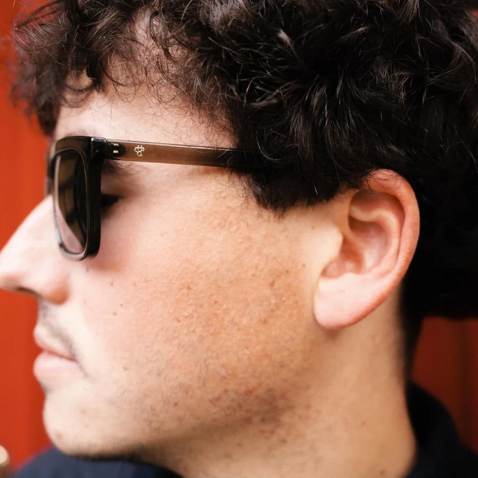 CHPO Bruce Sunglasses Shiny Black Black / Moss green