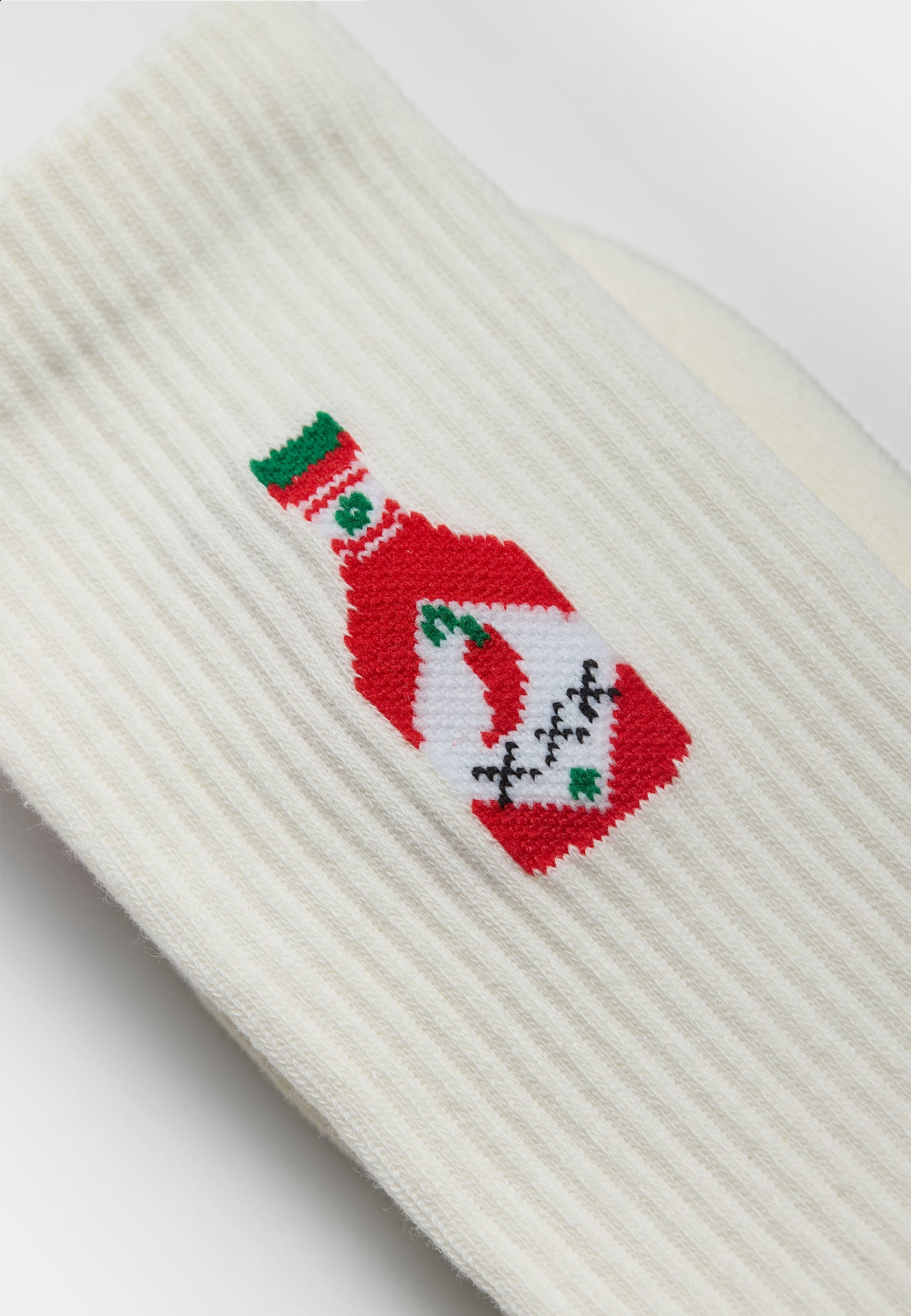 Revolution Jaquard Crew Socks Chilli White