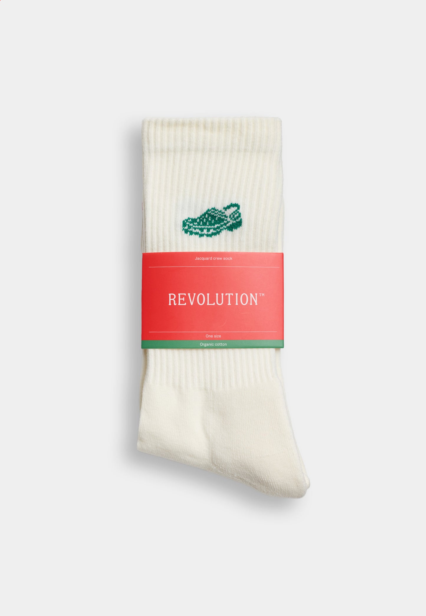 Revolution Jaquard Crew Socks Crocs White