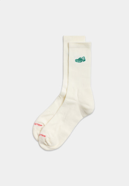 Revolution Jaquard Crew Socks Crocs White