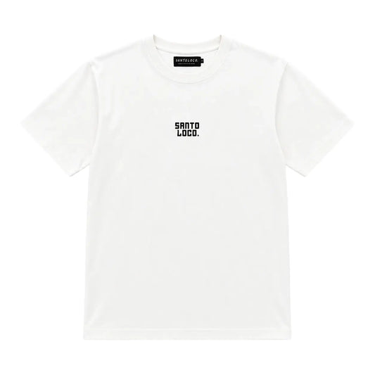 SantoLoco Pixel Hai T-Shirt Weiß