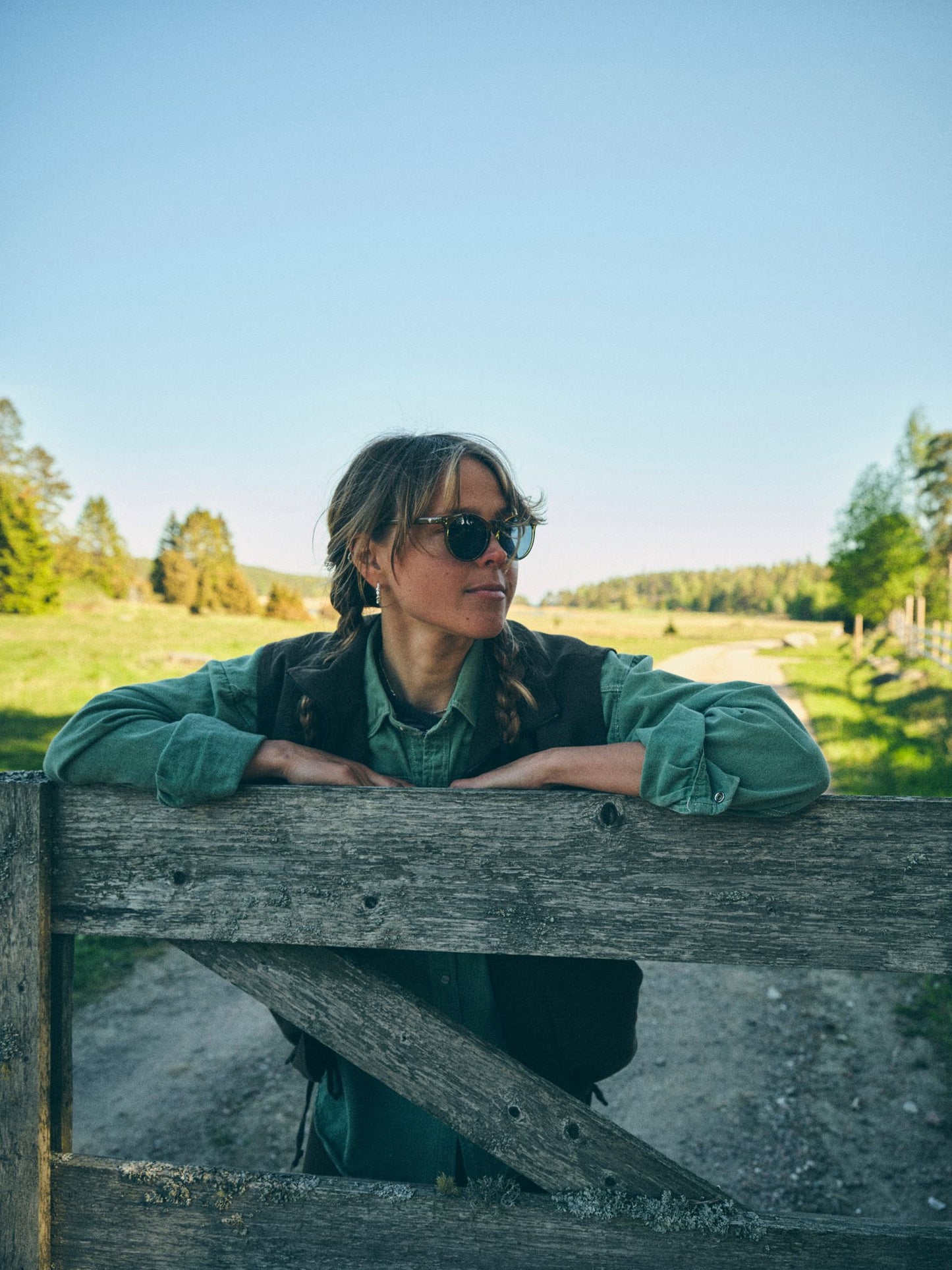 Chpo Lafitenia Sunglasses Black Moss green