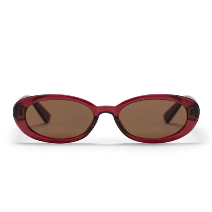 CHPO Alice Sunglasses Smoke Green / Green Burgundy / Brown