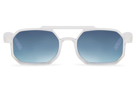 Brto Recycled Sunglass Transparent Blue