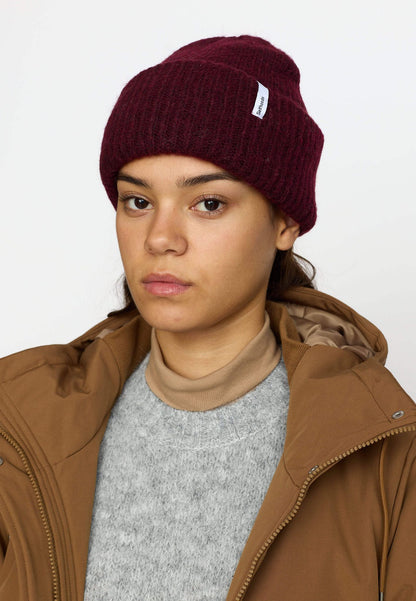 Selfhood Fluffy Beanie Burgundy