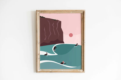 Lines and Lemons Barrel Beliche A4 Poster