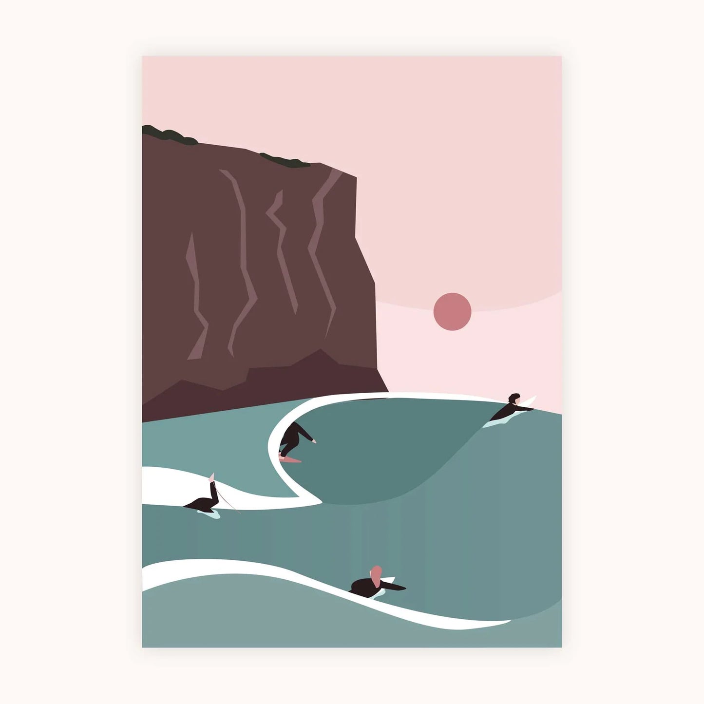 Lines and Lemons Barrel Beliche A4 Poster