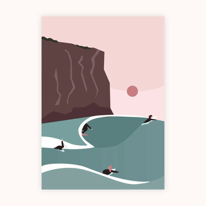 Lines and Lemons Barrel Beliche A4 Poster