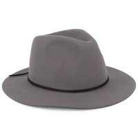 Brixton Wesley Fedora Hut Heather Grey