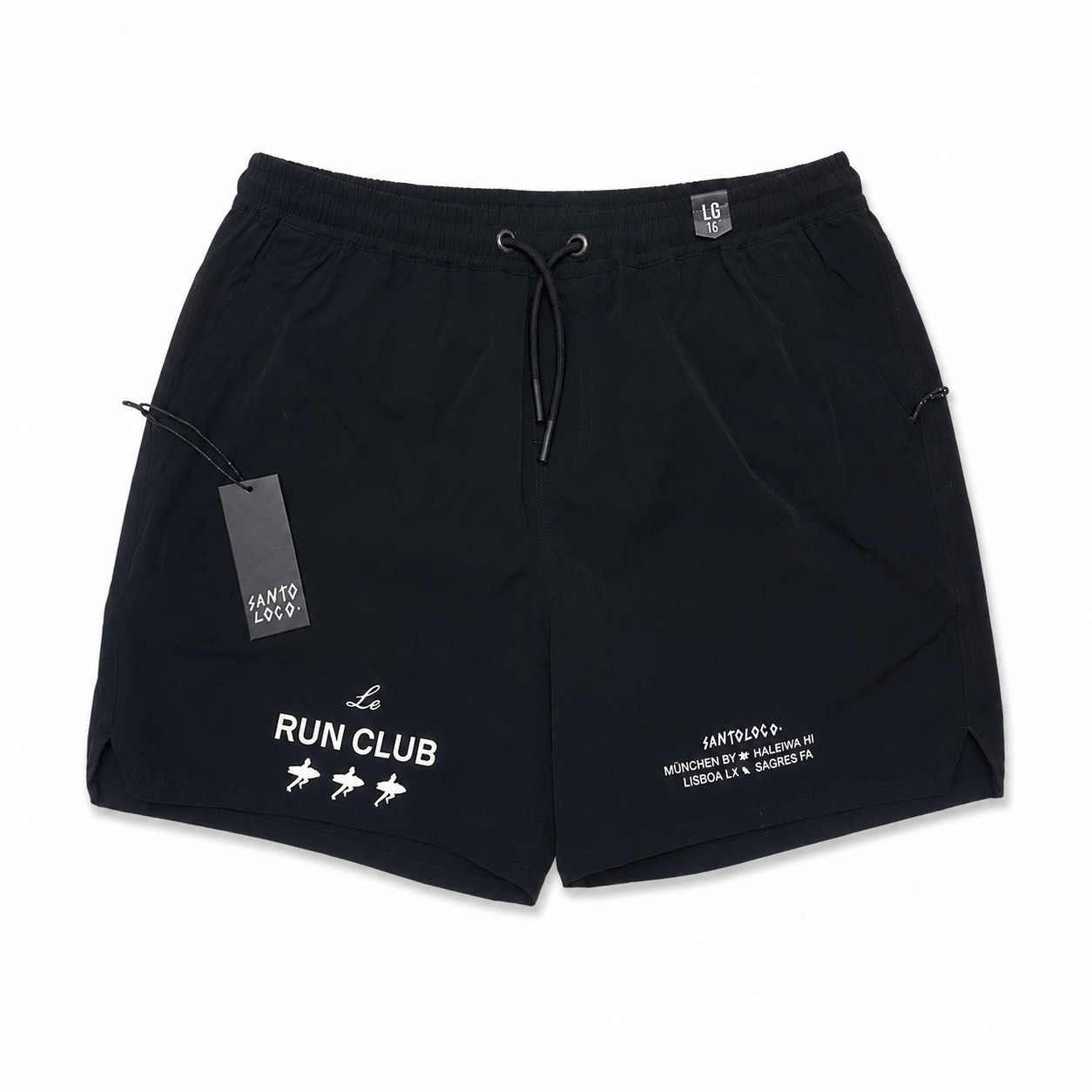 SantoLoco Run Club Shorts Black
