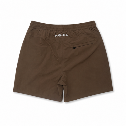 SantoLoco Run Club Shorts Dark Sand