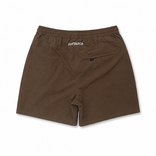 SantoLoco Run Club Shorts Dark Sand
