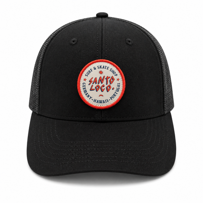 Boné Trucker SantoLoco Logo Preto