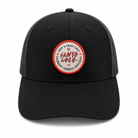 SantoLoco Logo Trucker Cap Black