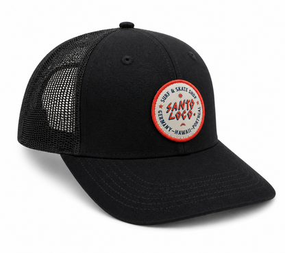Boné Trucker SantoLoco Logo Preto