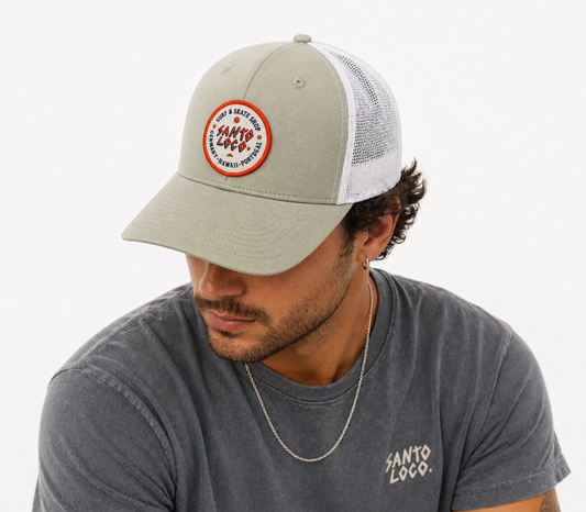 SantoLoco Logo Trucker Cap Sage