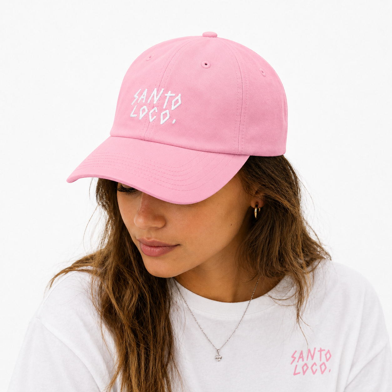 Boné SantoLoco Logo Rosa Claro