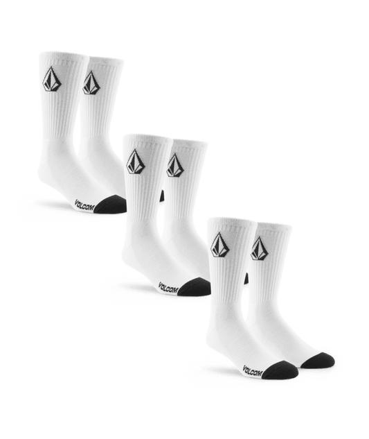 Volcom Full Stone Sock 3PK White